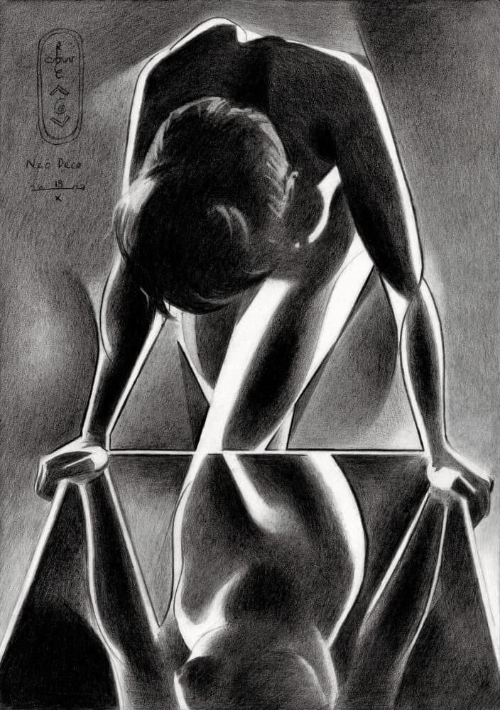 Reflected Female Form by Corné Akkers — canvas wall art