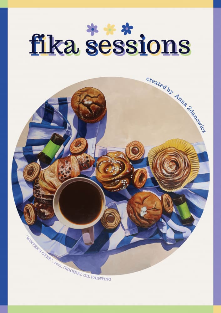 Fika Coffee And Pastries by Anna Zdanowicz — canvas wall art