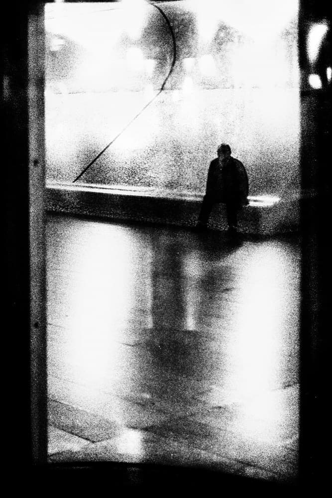 Solitary Man Reflection by Paulo Abrantes — canvas wall art