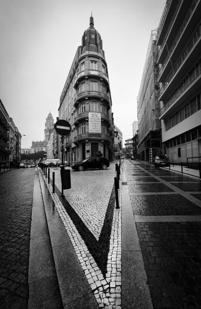 Moody Flatiron Street by Emma Zhao — canvas wall art