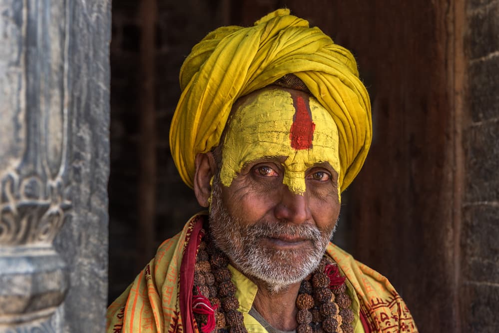 Indian Holy Man by Els Keurlinckx — canvas wall art