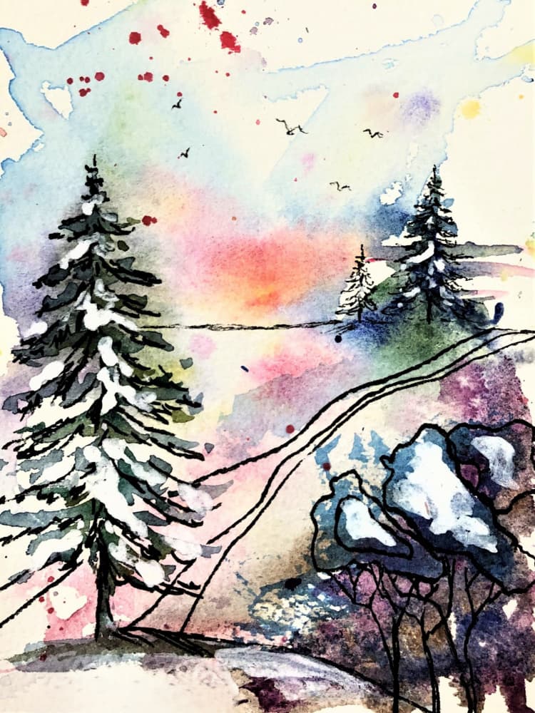 Colorful Winter Glow by Anda Bieza — canvas wall art