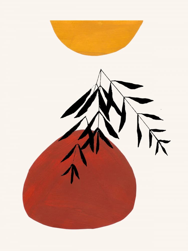 Desert Sun Leaves by Ejaaz Haniff — canvas wall art