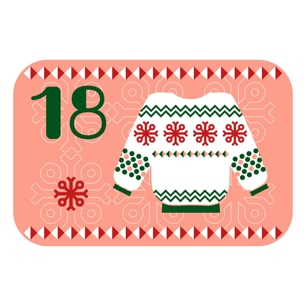 Festive Sweater Day Eighteen by Marika Barsrsind β canvas wall art