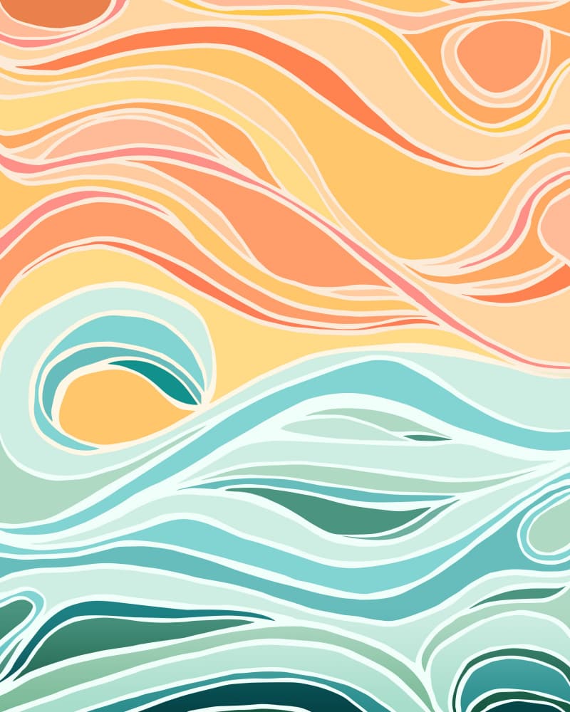Sky and Sea Abstract 1 by Kristian Gallagher — canvas wall art