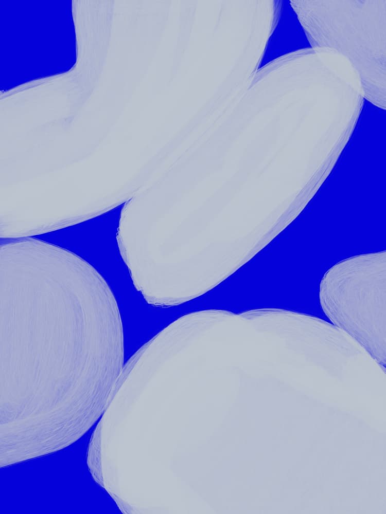 Organic Blue Forms by Studio Palette — canvas wall art