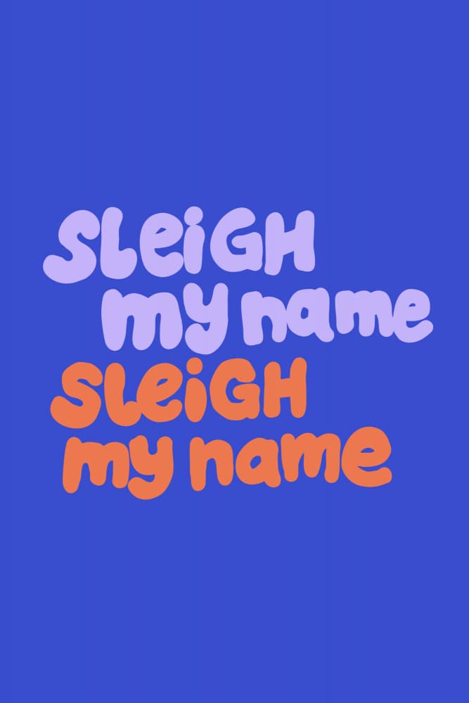 Funny Sleigh My Name by Studio Memb — canvas wall art