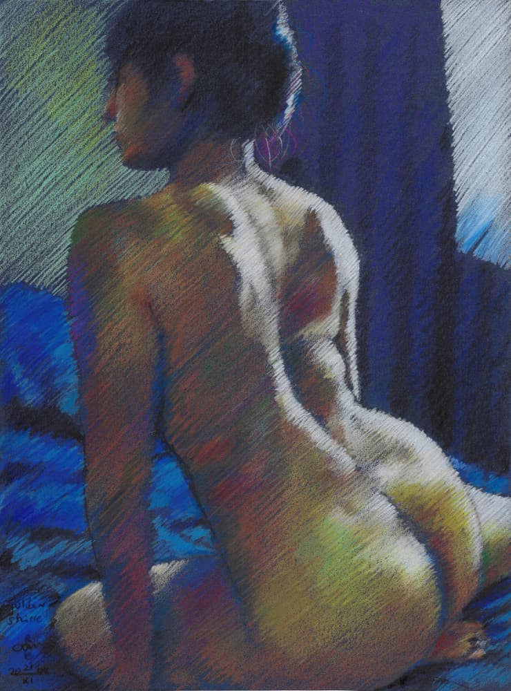 Graceful Nude Back View by Corné Akkers — canvas wall art