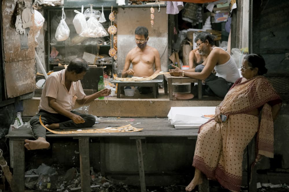 Market Food Preparations by Subhajit Das — canvas wall art