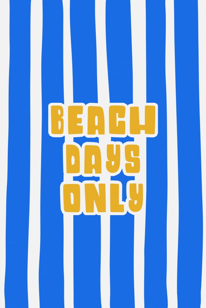 Beach Days Only Stripes by Treechild — canvas wall art