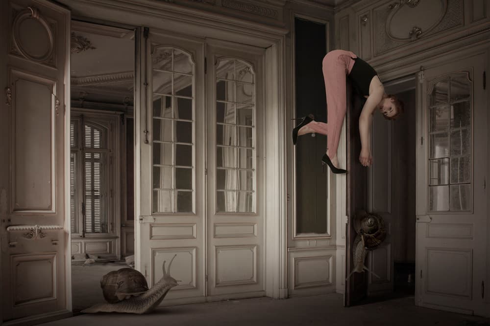 Upside Down Woman Snail by Christine von Diepenbroek — canvas wall art