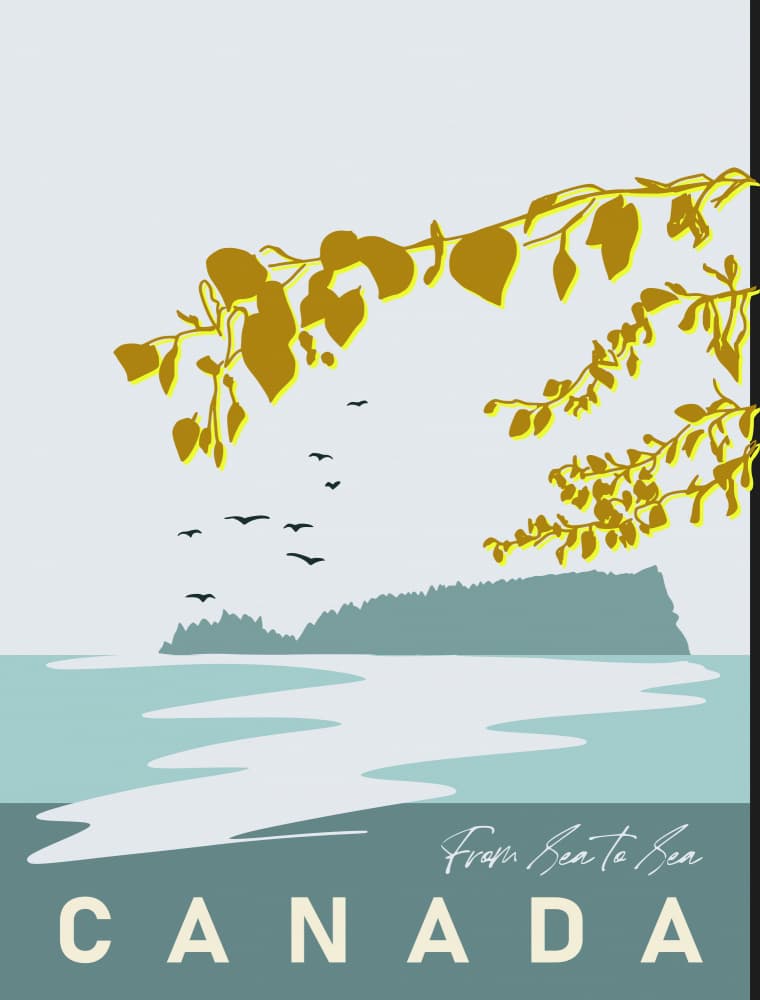 Serene Canadian Coast by Annick — canvas wall art