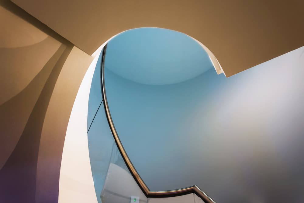 Elegant Curved Interior by Henk van Maastricht — canvas wall art