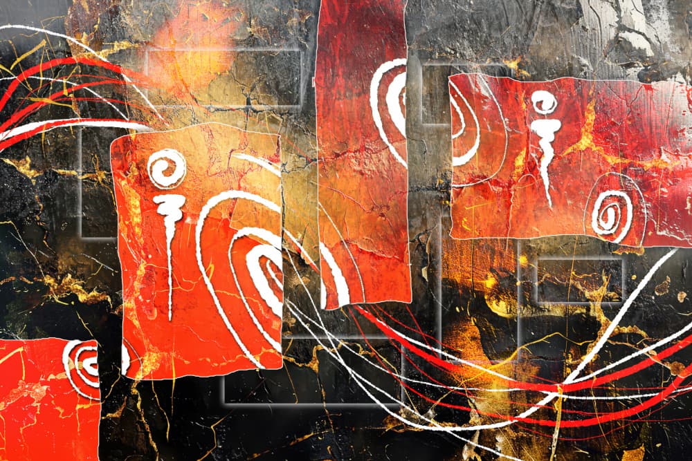 Dynamic Tribal Abstract by Rafal Kulik — canvas wall art