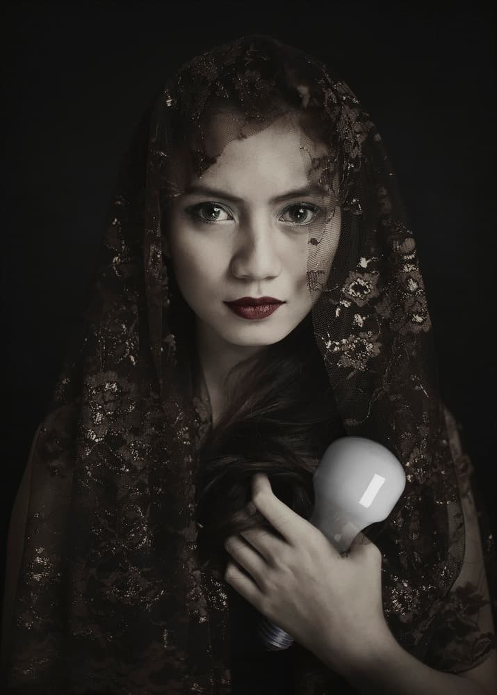 Mysterious Woman With Light by Hari Sulistiawan — canvas wall art