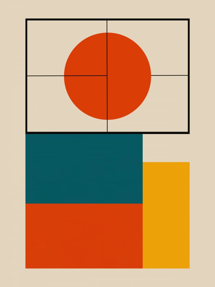 Geometric Flag Study by Little Dean — canvas wall art