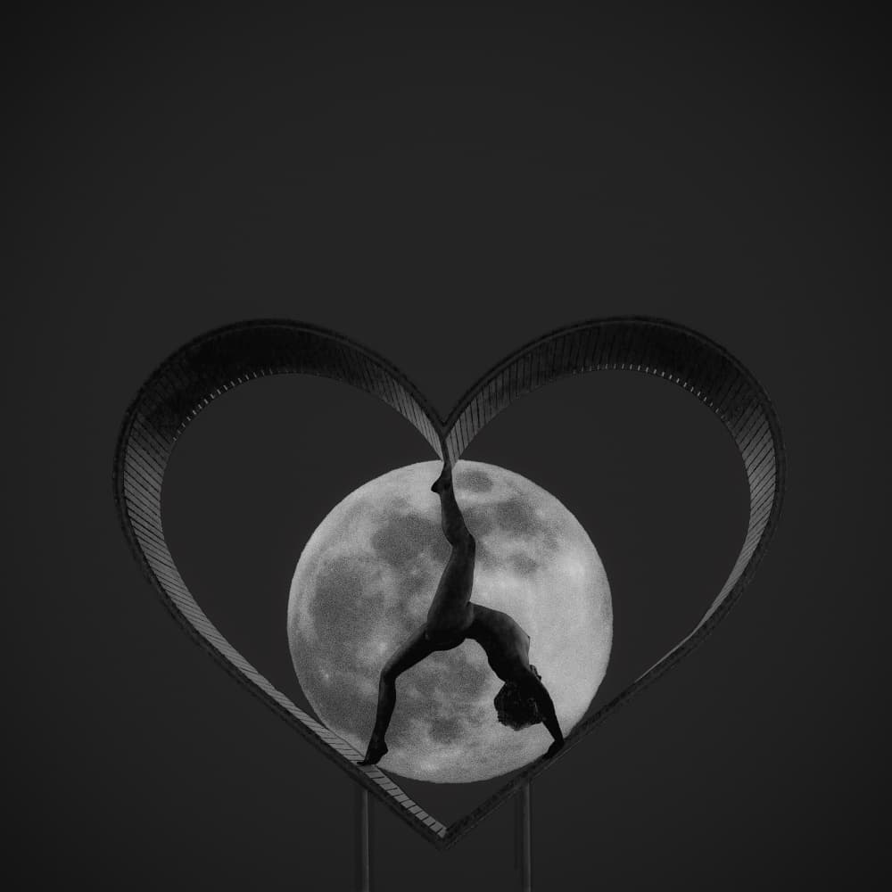 Celestial Heart Pose by Jan Donckers — canvas wall art