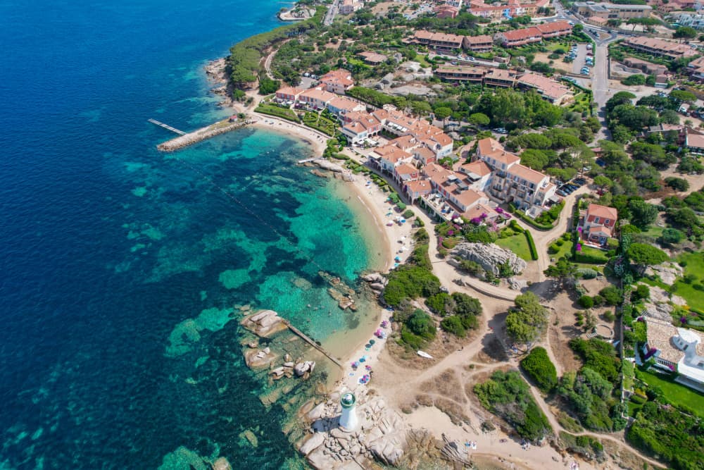 Turquoise Coastal Village by Martin Blahák — canvas wall art