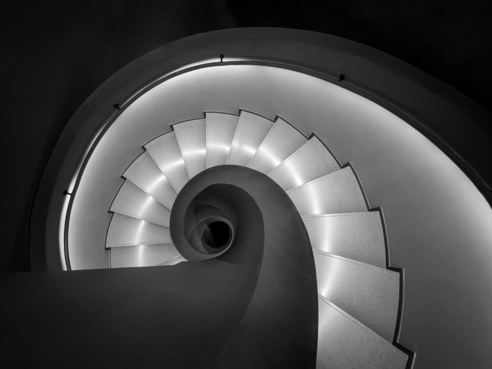 Infinite Spiral Staircase by Irene Wu — canvas wall art