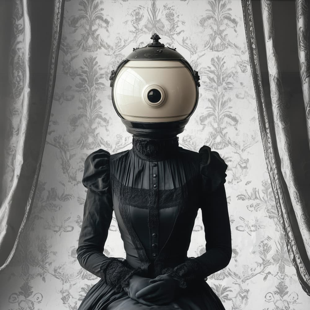 Mysterious Eyeball Woman by Sue Skellern — canvas wall art