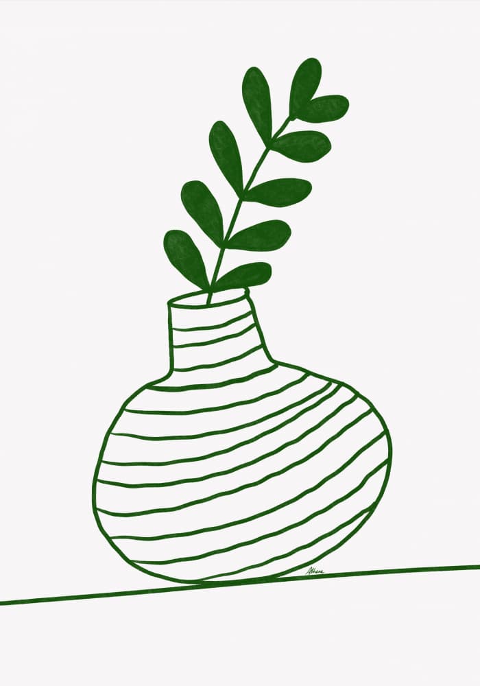 Green Vase by Athene Fritsch — canvas wall art