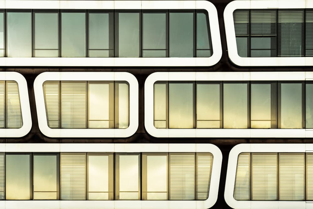 Modern Geometric Windows by Luc Vangindertael (laGrange) — canvas wall art