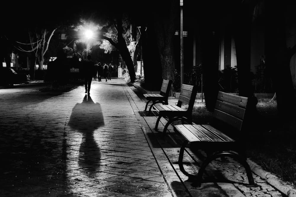 Night Walk Shadow by Ali Ayer — canvas wall art