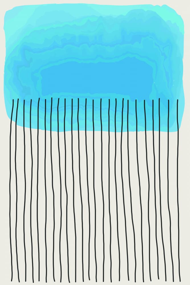 Serene Blue Lines by jay stanley — canvas wall art