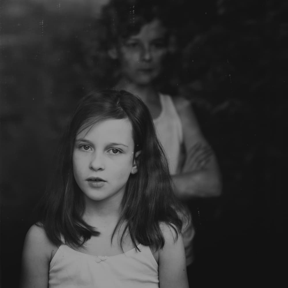 Pensive Childhood Portrait by Mirjam Delrue — canvas wall art