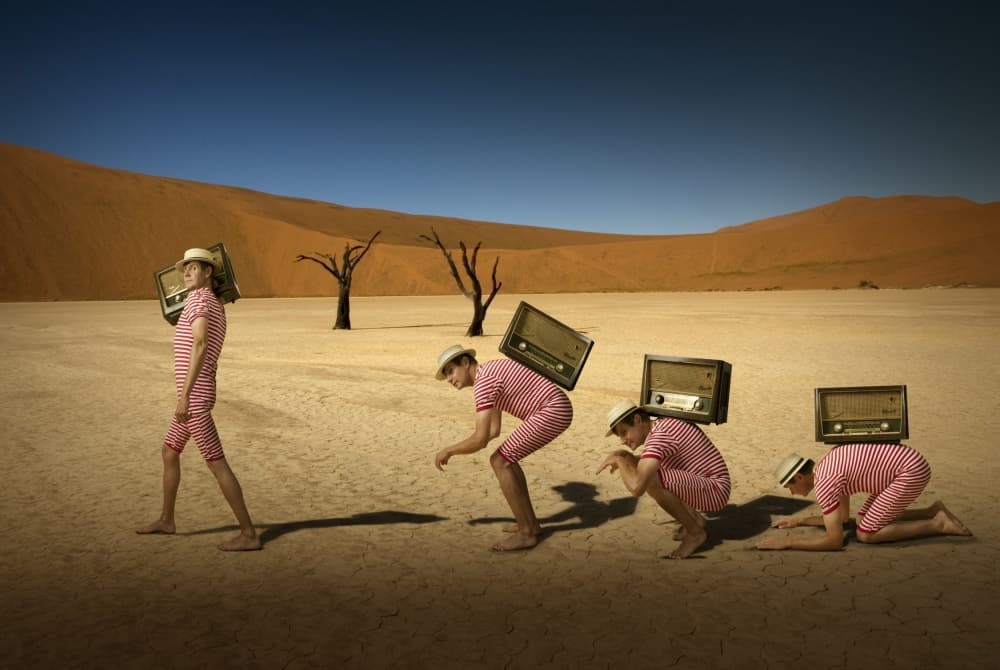 Desert Radio Traveler by Christine von Diepenbroek — canvas wall art