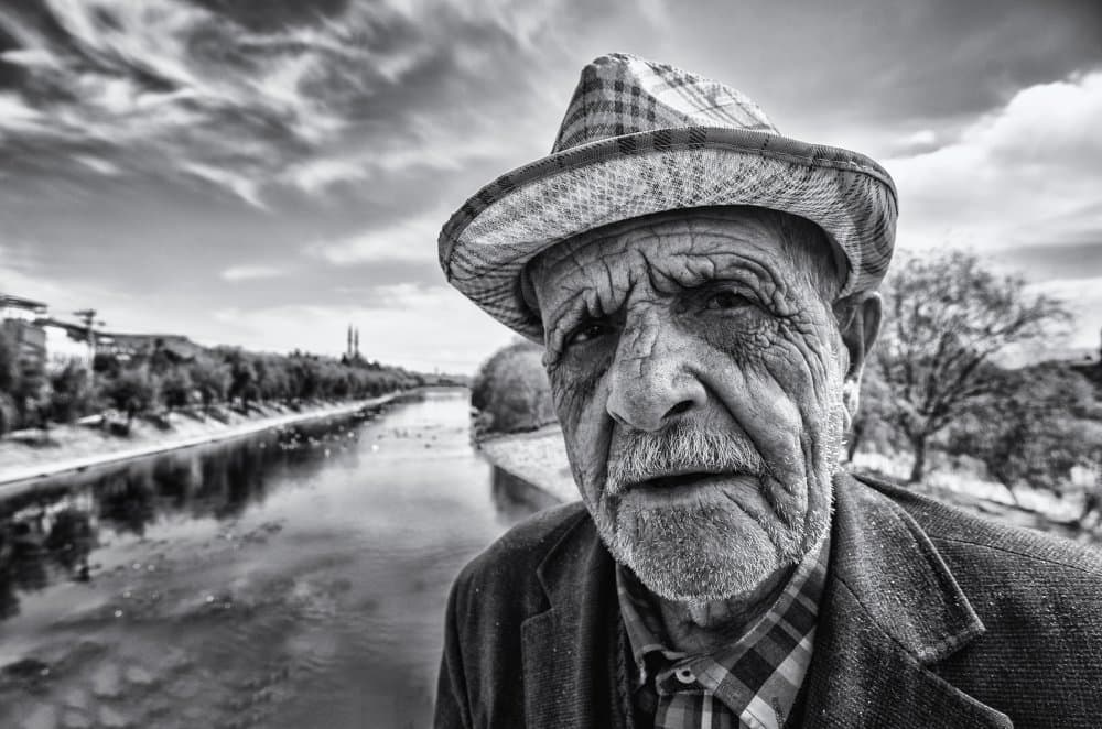 Old Man River Gaze by Emir Bagci — canvas wall art