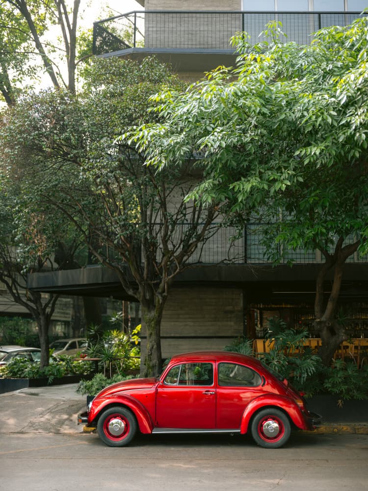 Retro Car in Mexico City by Raisa Zwart — canvas wall art