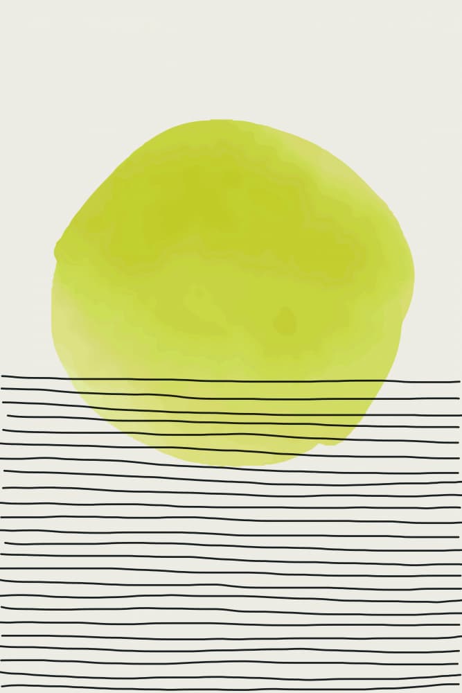 Lime Green Horizon by jay stanley — canvas wall art