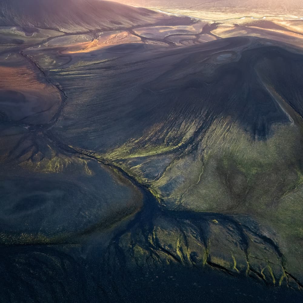 Braided River Landscape by Aidong Ning — canvas wall art