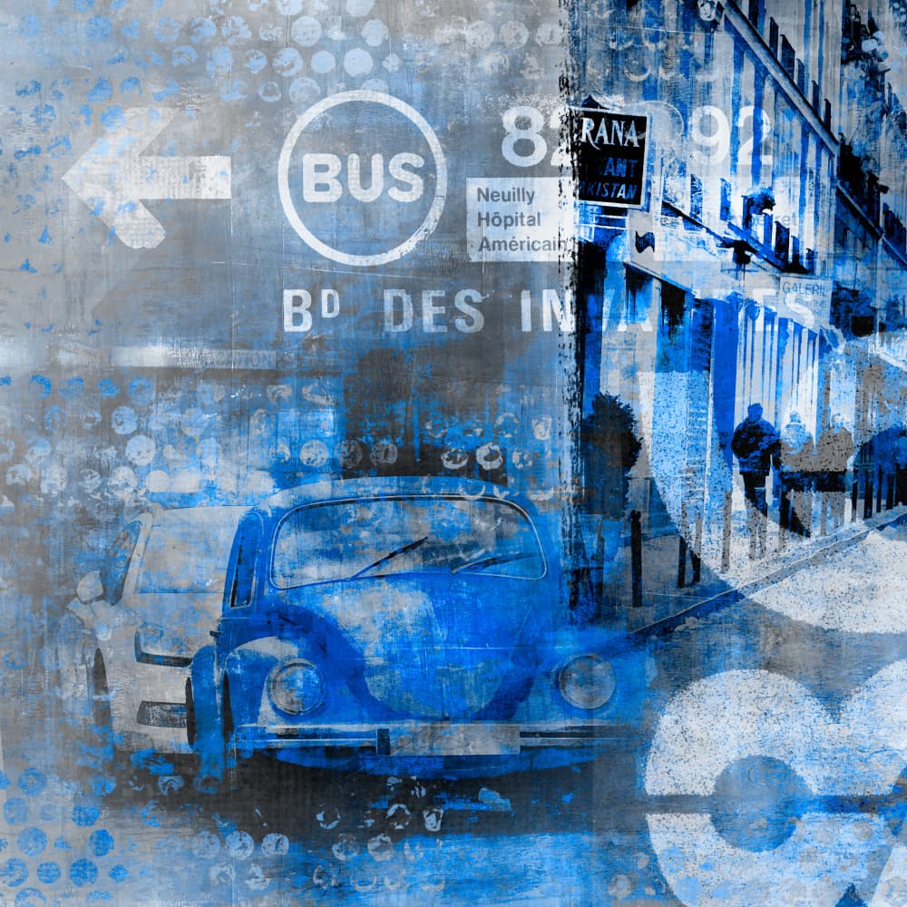 Parisian Urban Blues by Andrea Haase — canvas wall art
