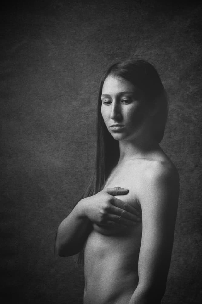 Pensive Woman Portrait by Ruth Franke — canvas wall art