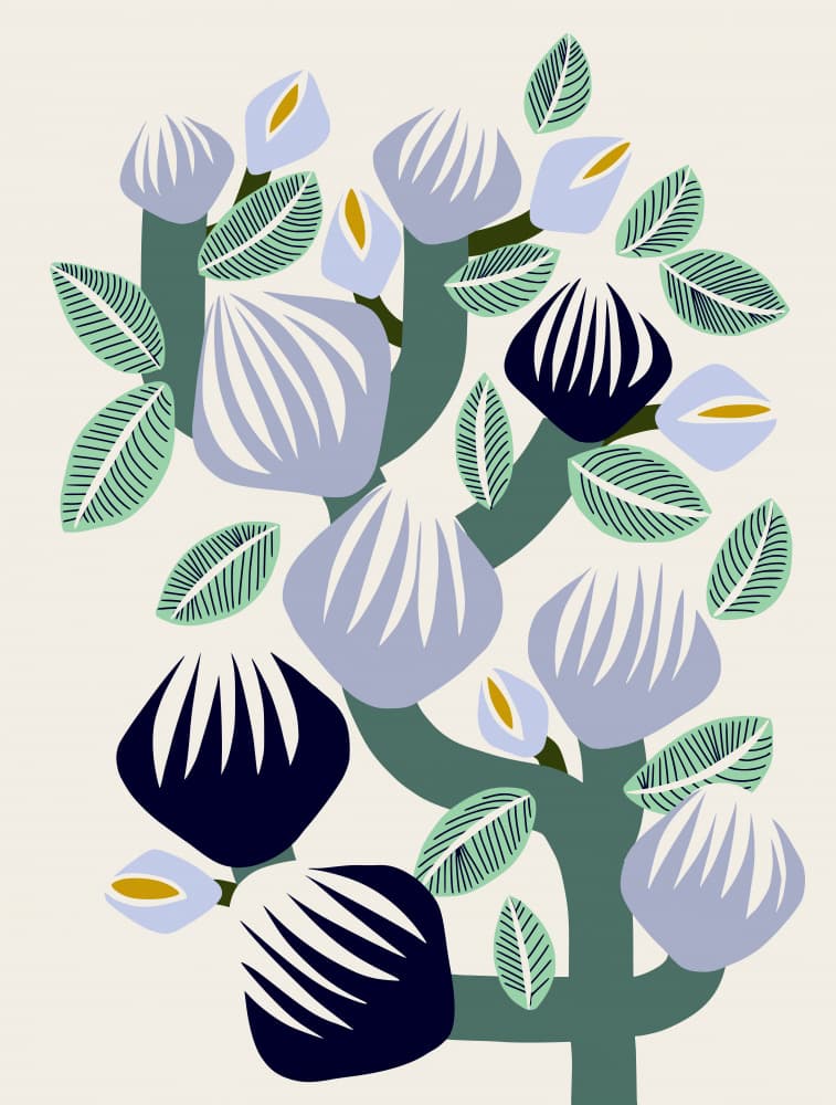 Abstract Fig Tree by Annick — canvas wall art