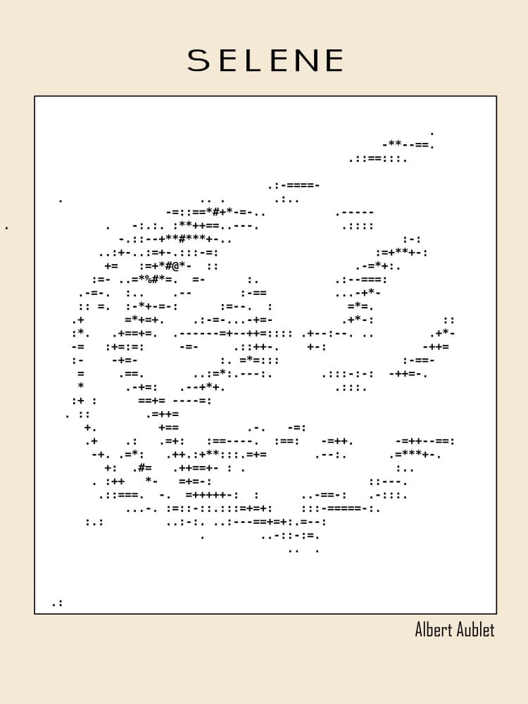 Selene ASCII Portrait by Doa Project — canvas wall art