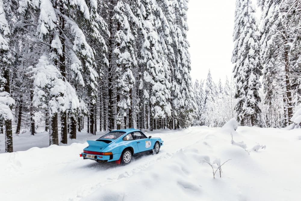 Rally Car Winter Drive by ATTILA SZABO — canvas wall art