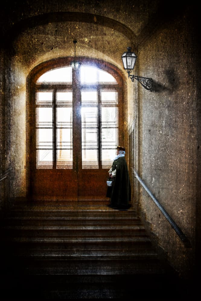 Solitary Figure Grand Archway by Raffaele Corte — canvas wall art