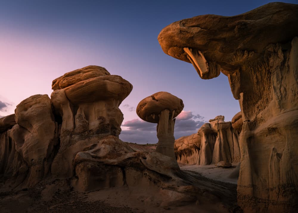 Twilight Desert Forms by Bing Li — canvas wall art