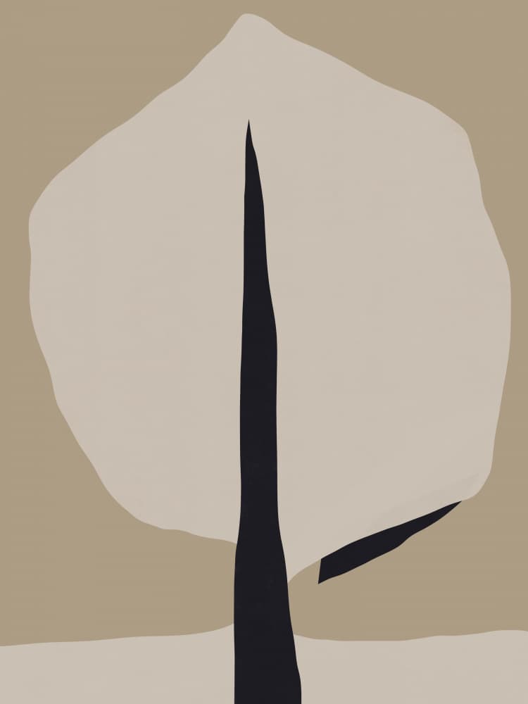 Minimalist Tree Silhouette by Little Dean — canvas wall art