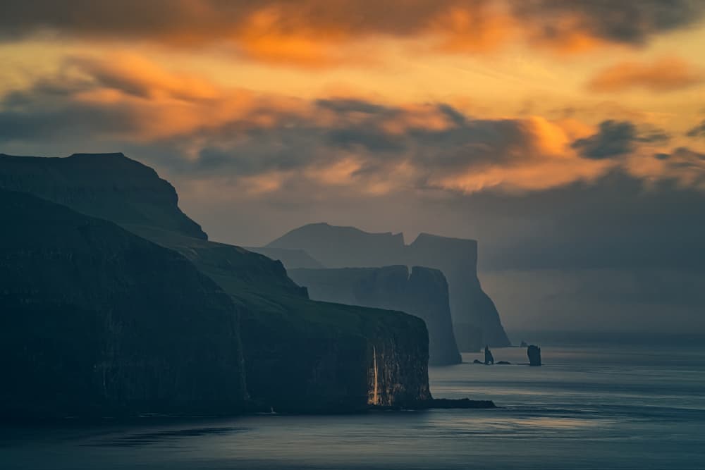Golden Coastal Cliffs by Lydia Jacobs — canvas wall art