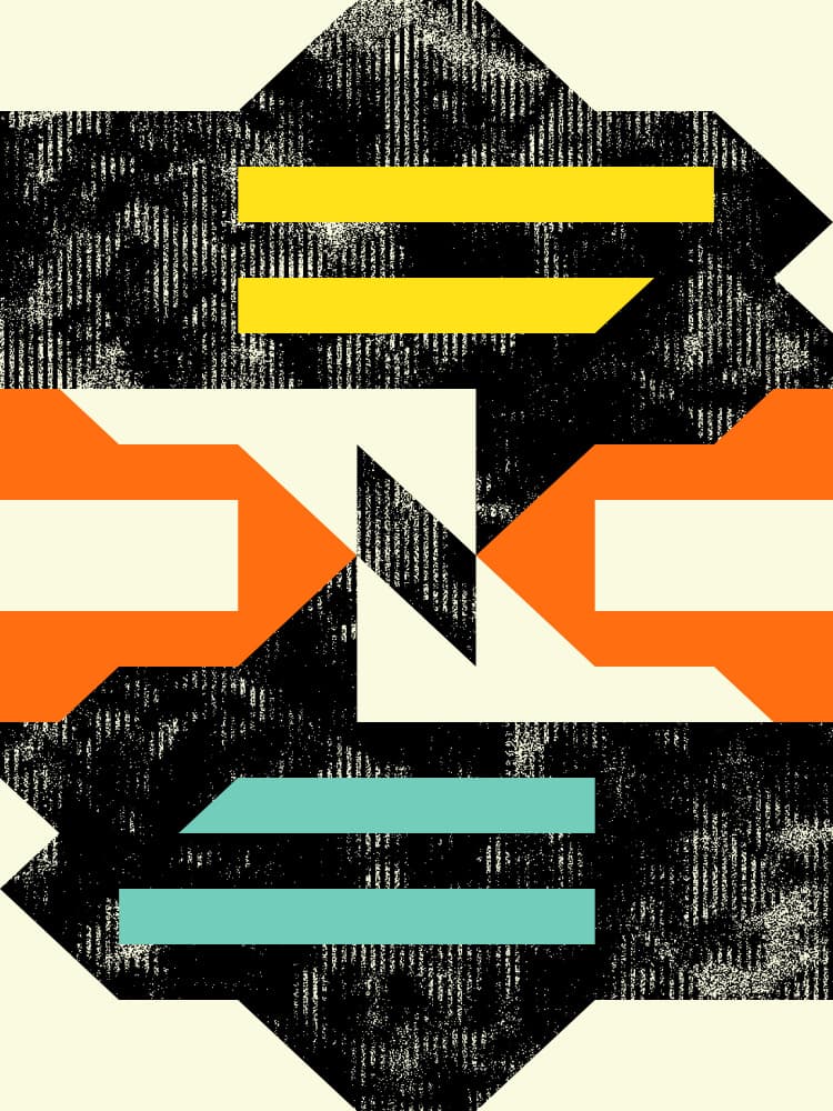 Vibrant Geometric Abstract by Petr Strnad — canvas wall art