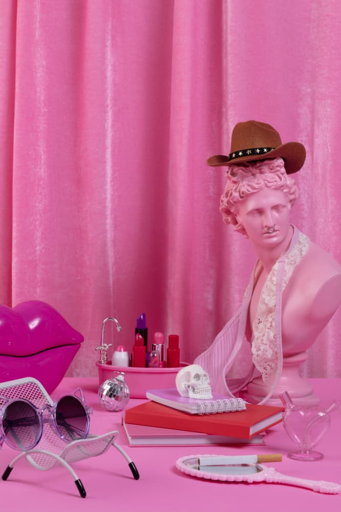 Glamorous Pink Vanity by Julia Ramiro — canvas wall art
