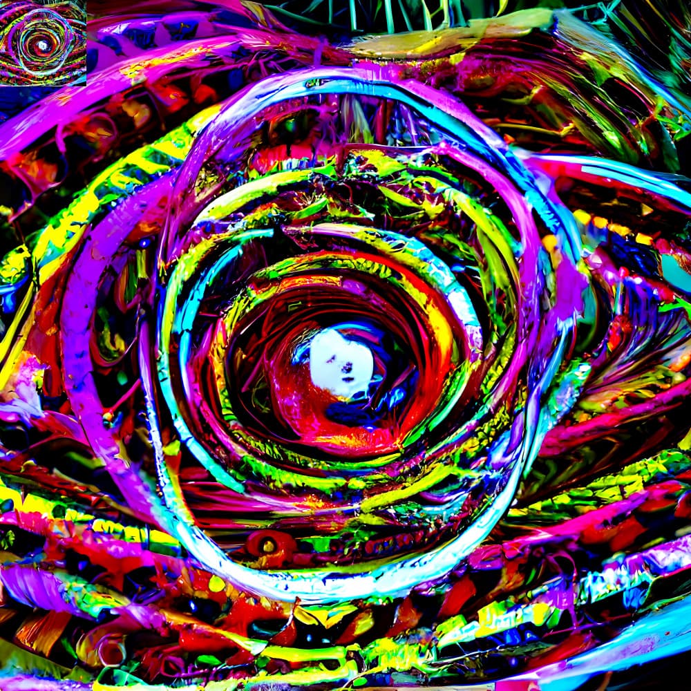 Vibrant Abstract Swirl by mnemonixART — canvas wall art