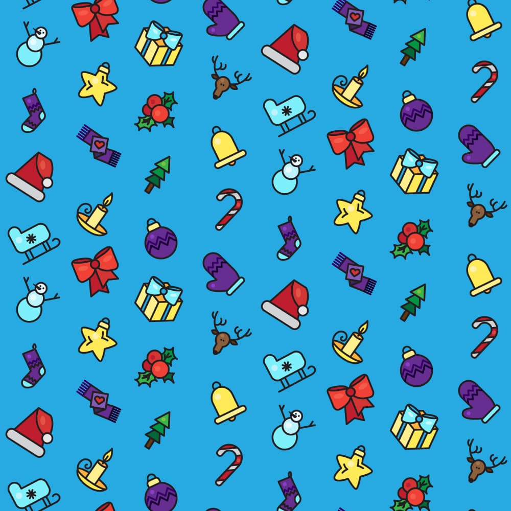 Festive Christmas Pattern by Marika Barsrsind β canvas wall art
