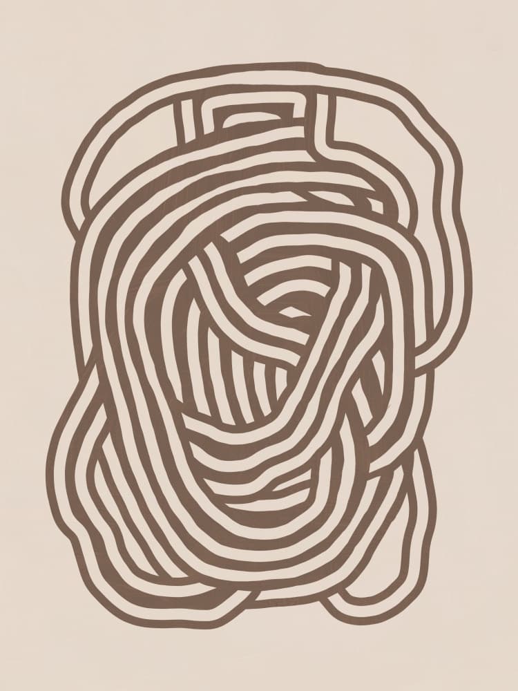 Tangled Abstract Lines by Little Dean — canvas wall art
