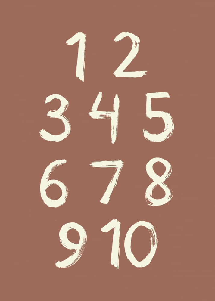 Hand Drawn Counting Numbers by Aminah Eleonora — canvas wall art