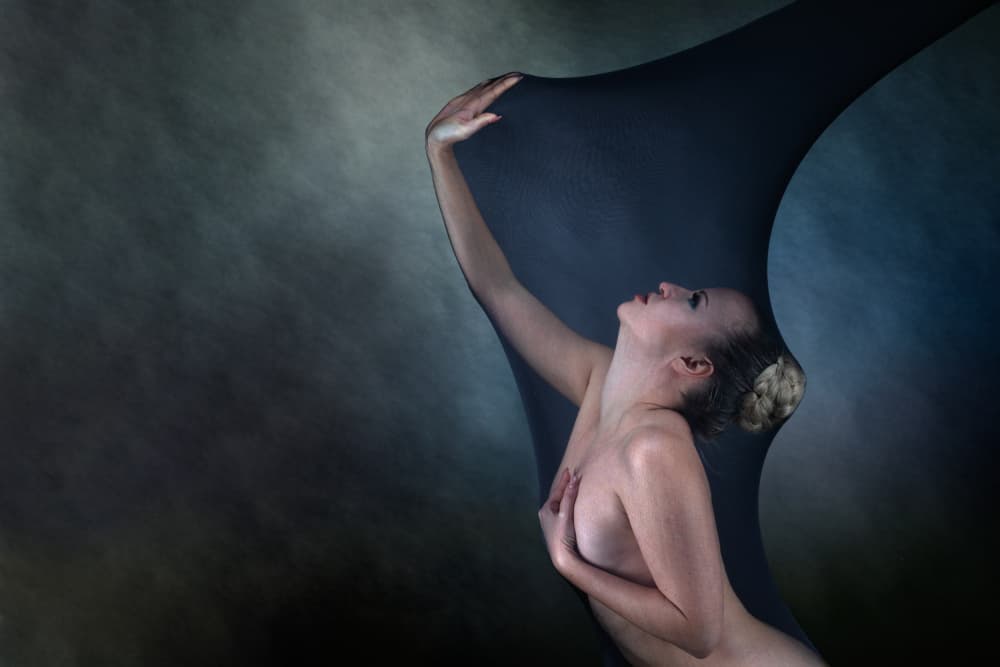 Mysterious Woman Emerging by Luc Stalmans — canvas wall art